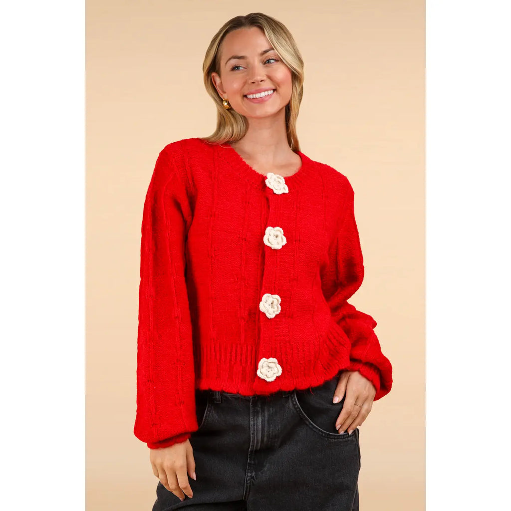 Becky Button Up Sweater-Sale