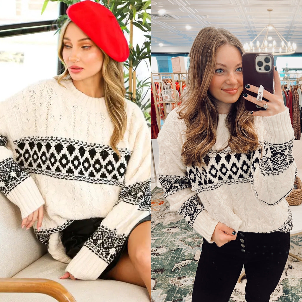 Aztec Printed Sweatshirt