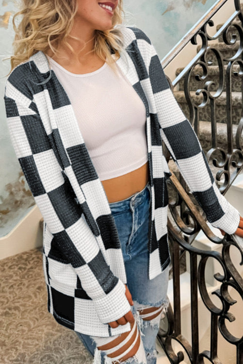 Brit Checkered Cardi- S-XL-Pre