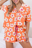 Orange Flower PJ Set-