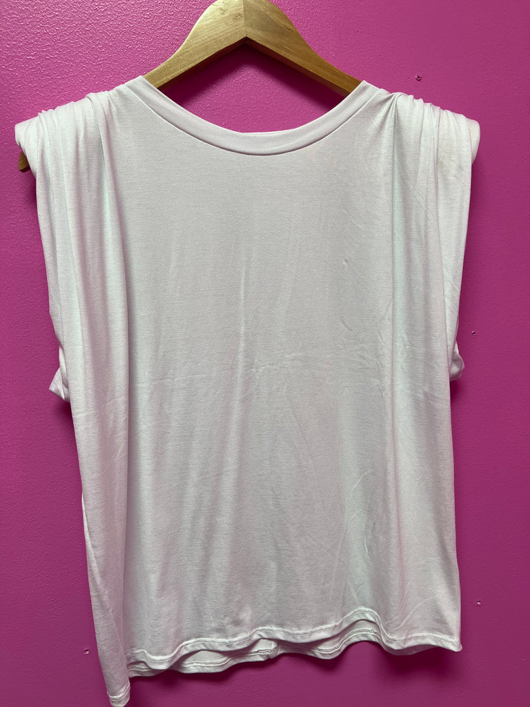 Cindy White designer Sleeve tank